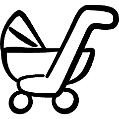 Baby Care Trolley Icon from Freehand Set