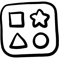 Educative Shape Blocks Icon from Freehand Set