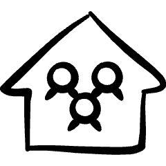 Family Home Icon from Freehand Set