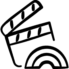 Gender Variance Rainbow Movies Icon from Freehand Set