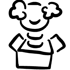 Toy Spring Box Clown Icon from Freehand Set