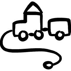 Toys Train Icon from Freehand Set