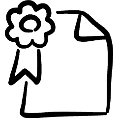 Common File Award Icon from Freehand Set
