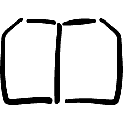 Common File Book Icon from Freehand Set