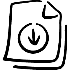Common File Download Icon from Freehand Set
