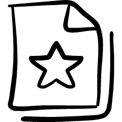 Common File Favorite Star Icon from Freehand Set