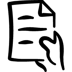 Common File Give Hand Icon from Freehand Set