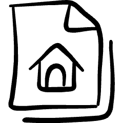 Common File Home Icon from Freehand Set