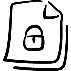 Common File Lock Icon from Freehand Set
