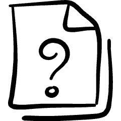 Common File Question Icon from Freehand Set