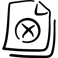 Common File Remove Icon from Freehand Set