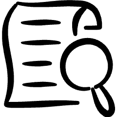 Common File Search Icon from Freehand Set