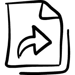 Common File Share Arrow Icon from Freehand Set
