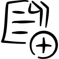 Common File Text Add Icon from Freehand Set