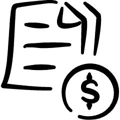 Common File Text Cash Icon from Freehand Set