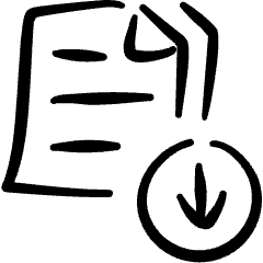 Common File Text Download Icon from Freehand Set