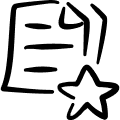 Common File Text Favorite Star Icon from Freehand Set