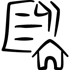 Common File Text Home Icon from Freehand Set