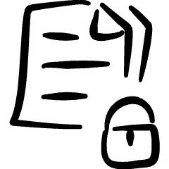 Common File Text Lock Icon from Freehand Set