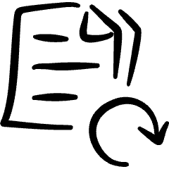 Common File Text Refresh Icon from Freehand Set