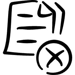 Common File Text Remove Icon from Freehand Set