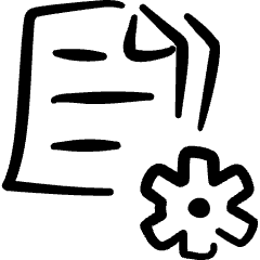 Common File Text Settings Icon from Freehand Set