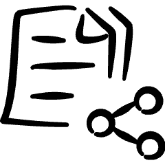Common File Text Share Icon from Freehand Set