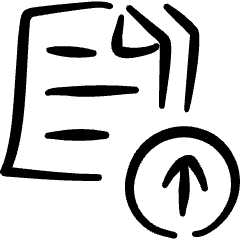 Common File Text Upload Icon from Freehand Set