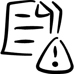 Common File Text Warning Icon from Freehand Set
