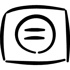 File Copyright Equal Icon from Freehand Set
