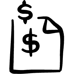 File Copyright For Commercial Use Icon from Freehand Set