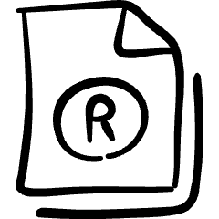 File Copyright R Icon from Freehand Set