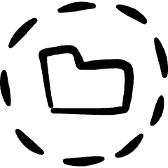 Folder Circle Dash Icon from Freehand Set