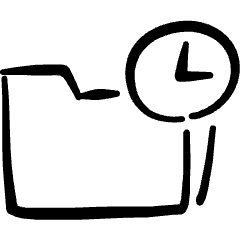 Folder Clock Icon from Freehand Set