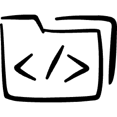 Folder Code Icon from Freehand Set