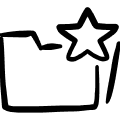 Folder Favorite Star Icon from Freehand Set