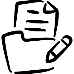 Folder Fiile Edit Icon from Freehand Set