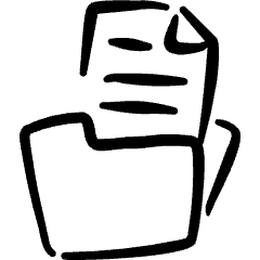 Folder File Document Icon from Freehand Set