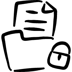 Folder File Lock Icon from Freehand Set