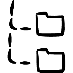 Folder Hierarchy Icon from Freehand Set