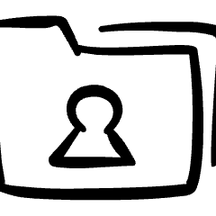 Folder Lock Icon from Freehand Set