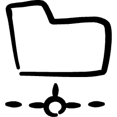 Folder Network Icon from Freehand Set