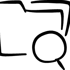 Folder Search Icon from Freehand Set