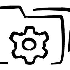 Folder Settings Icon from Freehand Set