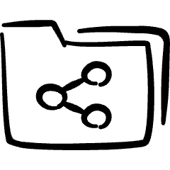 Folder Share Icon from Freehand Set
