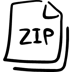Zip File 1 Icon from Freehand Set