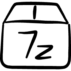 Zip File 7z Box Closed Icon from Freehand Set