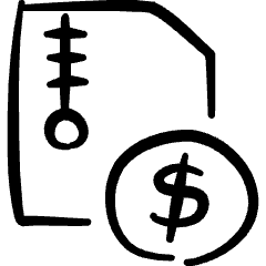 Zip File Cash Icon from Freehand Set