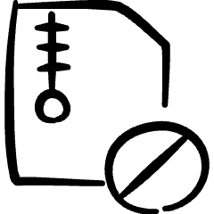 Zip File Disable Icon from Freehand Set