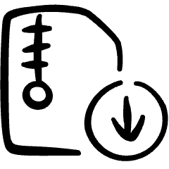 Zip File Download Icon from Freehand Set